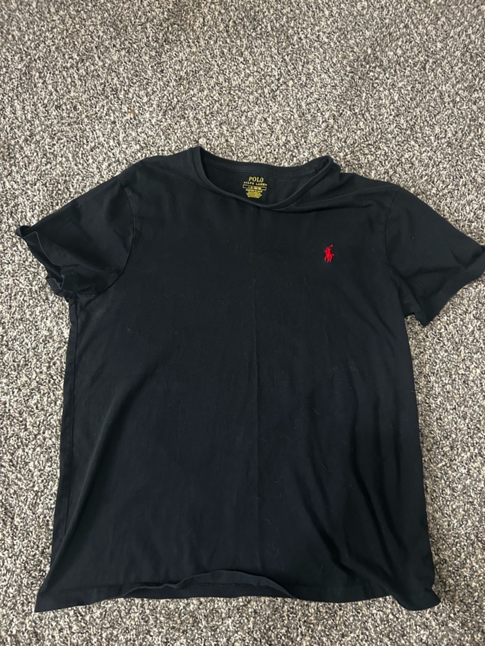 Polo by Ralph Lauren Black Short Sleeve Tee with Red Pony